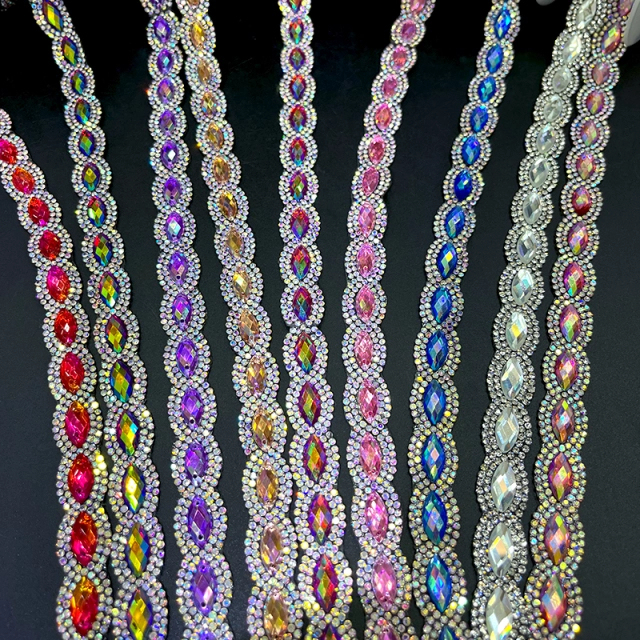 Horse Eyes Shaped Gemstone Trim for Clothes Bag Decor Manufacturer