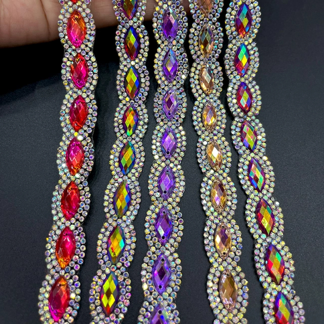 Horse Eyes Shaped Gemstone Trim for Clothes Bag Decor Manufacturer