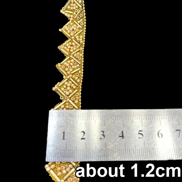 Luxury Gold Beaded Diamond Chain Trim for Clothing Supplier