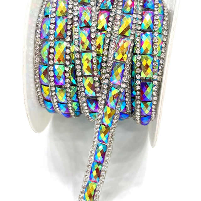 Luxury Rhinestone Applique Trim Iron On Apparel Exporter