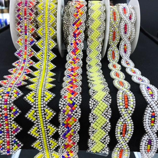 Multi Types Diamante Trims Stones Crystal Iron On Clothing Supplier