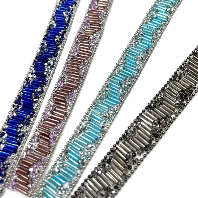 Shiny Crystal Beaded Trim By The Yard Factory