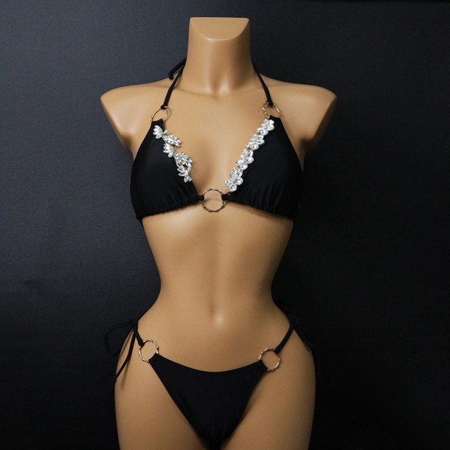Shiny Leaf Shaped Rhinestone Chain Trim Factory