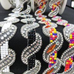 White Diamante Applique Trim for Bag Apparel Decor Wholesale