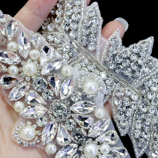 Pearl Beaded Crystal Applique Supplier