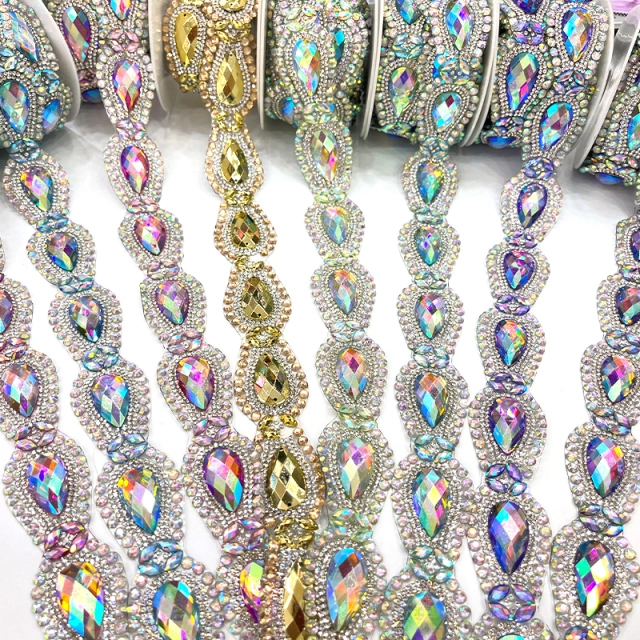 Self Adhesive Crystal Resin Ribbon Trimming Wholesale