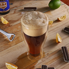 Double Wall Borosilicate Themal Insulated Weizen Beer Glass17oz.