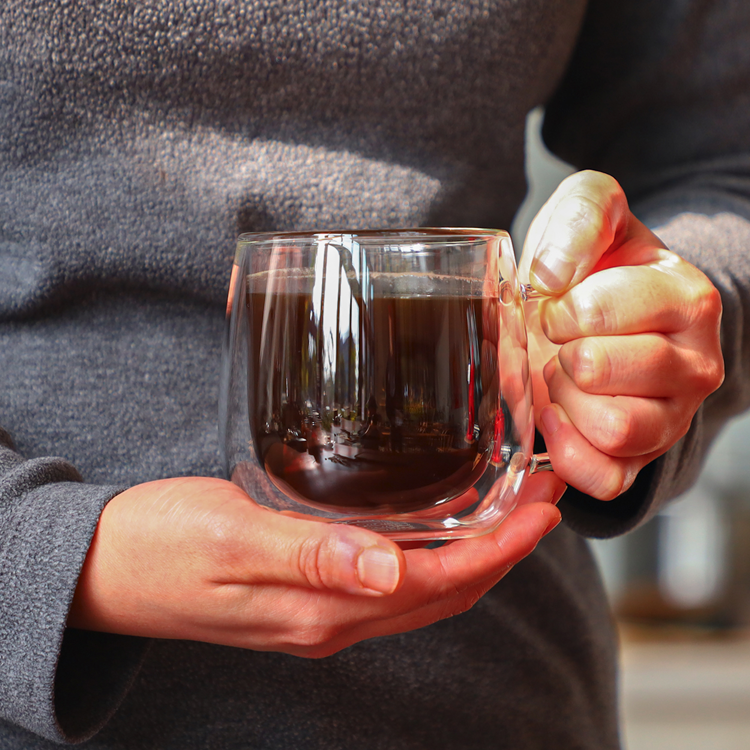 Double Wall Glass Coffee Mugs 10oz | CnGlass