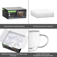 Double Wall Insulated Glass Mugs - 150ml (B43) & 250ml (B42) &350ml (B50) | GnGlass