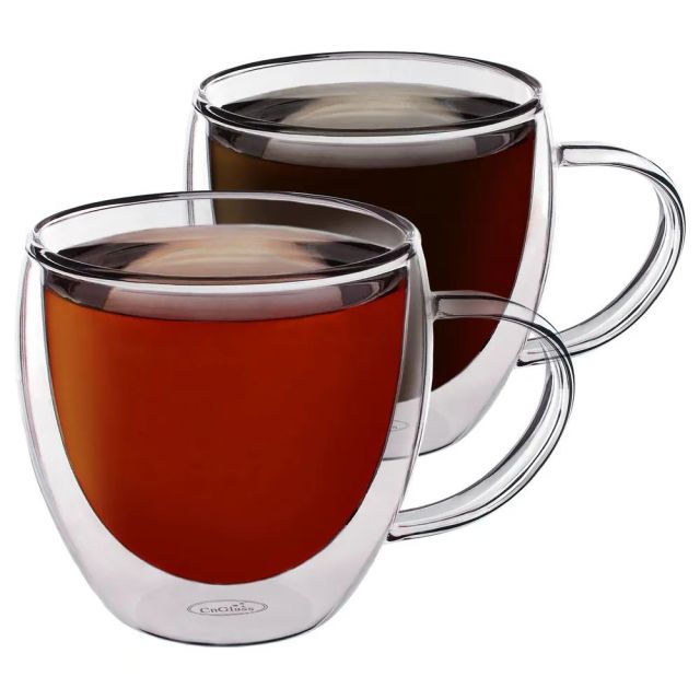 Double Wall Insulated Glass Mugs - 150ml (B43) & 250ml (B42) &350ml (B50) | GnGlass