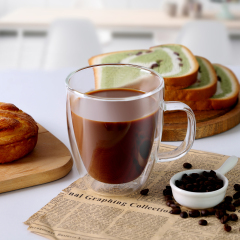 CnGlass- Double Wall Insulated Glass Coffee Mugs