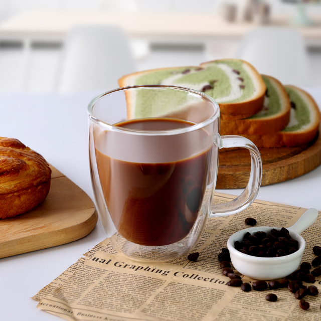 CnGlass- Double Wall Insulated Glass Coffee Mugs