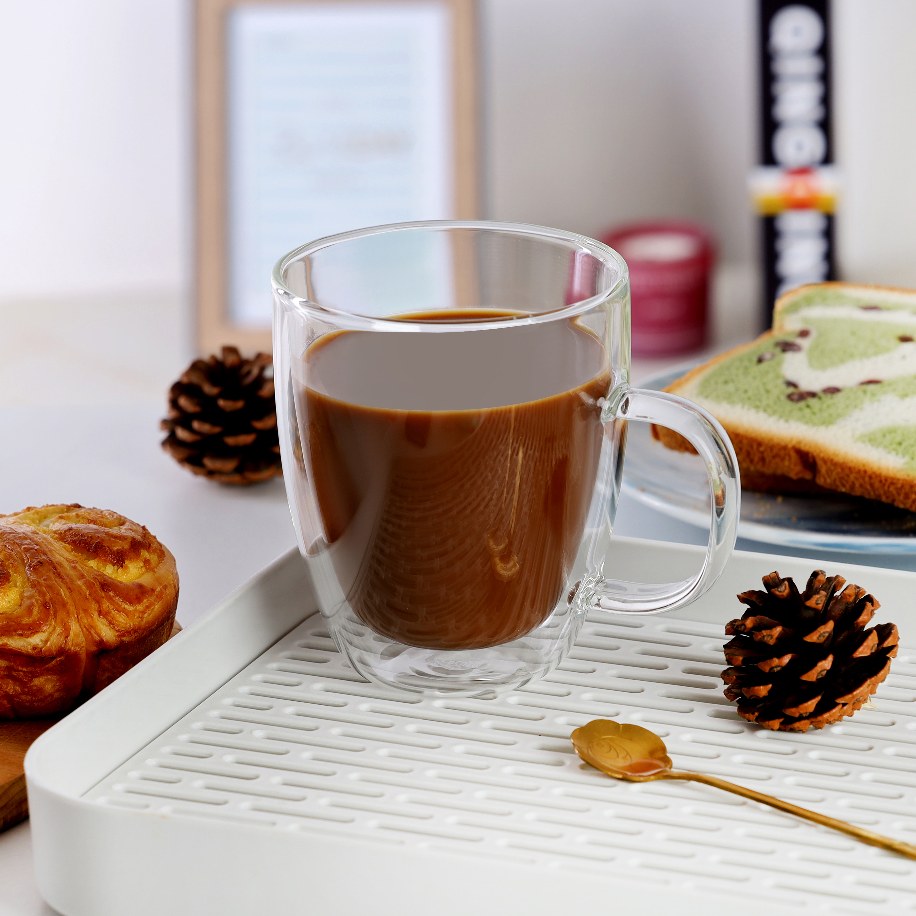 CnGlass- Double Wall Insulated Glass Coffee Mugs