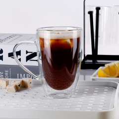 Klassische Glas-Tasse mit Henkel – 320ml (B11) | GnGlass