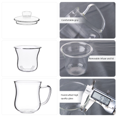 All-Glass Mug with Glass Lid & Infuser - 300ml (B20) | GnGlass