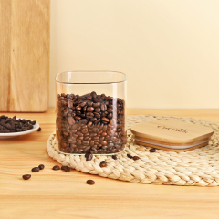 Airtight Glass Storage Jars with Bamboo Lid - 4 Sizes (700ml to 2100ml) | GnGlass
