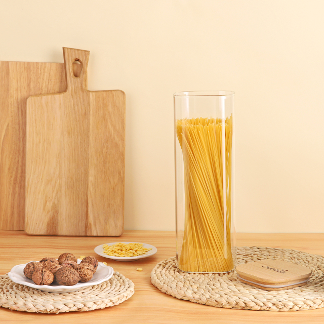 Airtight Glass Storage Jars with Bamboo Lid - 4 Sizes (700ml to 2100ml) | GnGlass