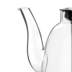 Большой стеклянный чайник с крышкой и фильтром из нержавеющей стали - 1100мл (H22) | GnGlass