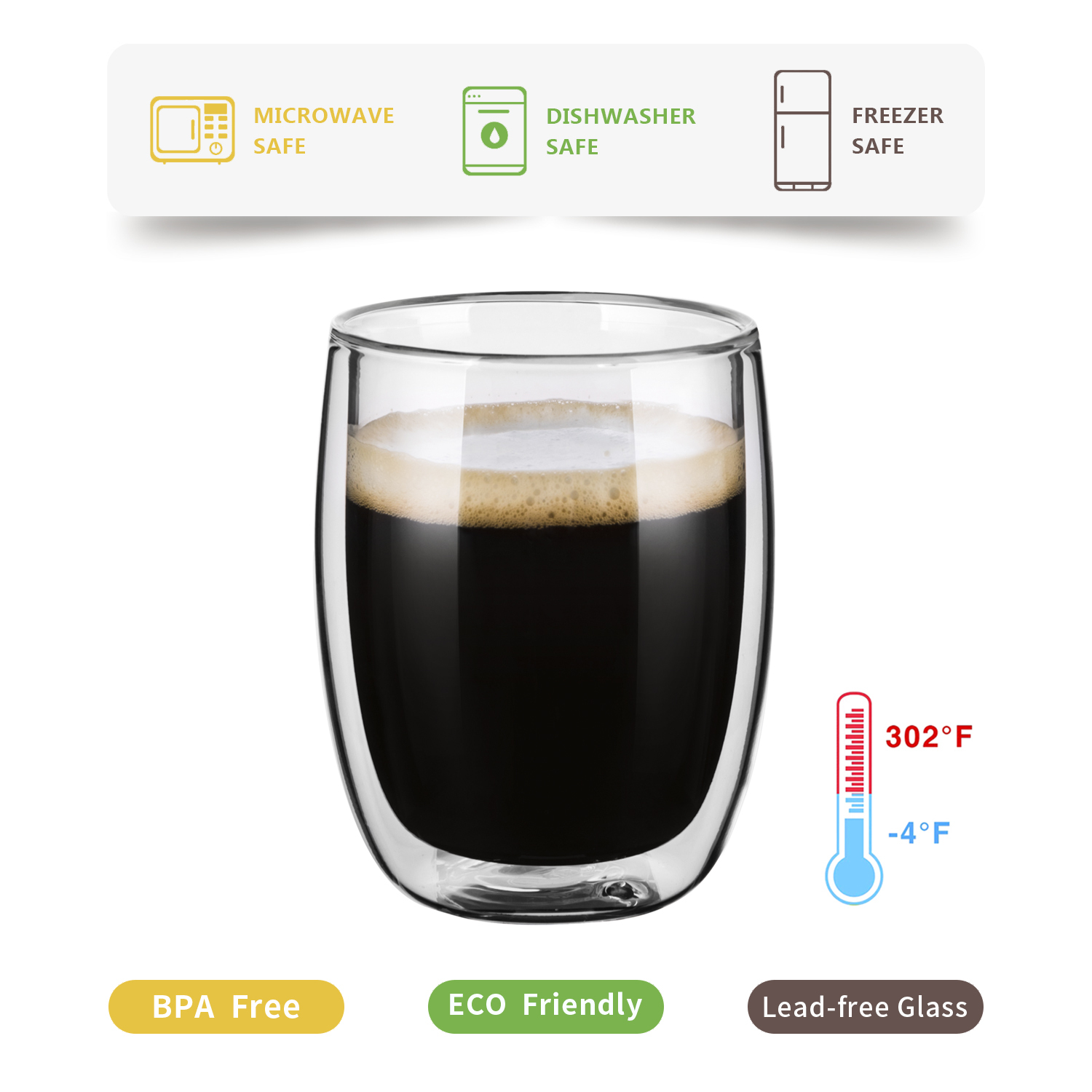 Curved Glass Tumbler without Handle - 250ml (B21) | GnGlass