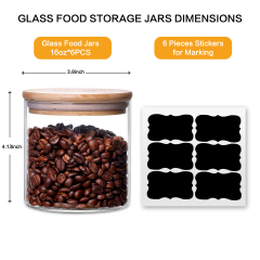 Cylindrical Glass Storage Jar with Bamboo Lid & Silicone Seal – 500ml (17oz, G2) | GnGlass