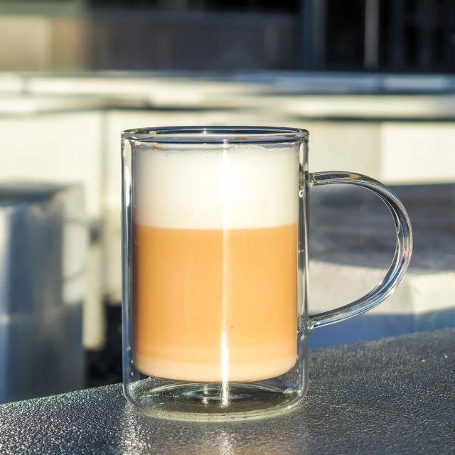 Double Wall Insulated Glass Mug – 380ml /13oz（ B30) | CnGlass
