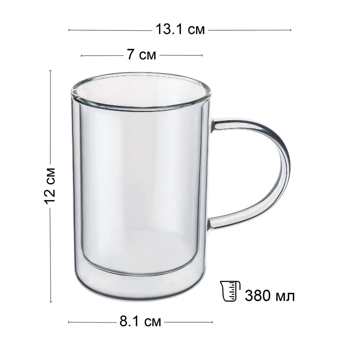 Стеклянный стакан с прямой стенкой — 380мл (B30) | CnGlass
