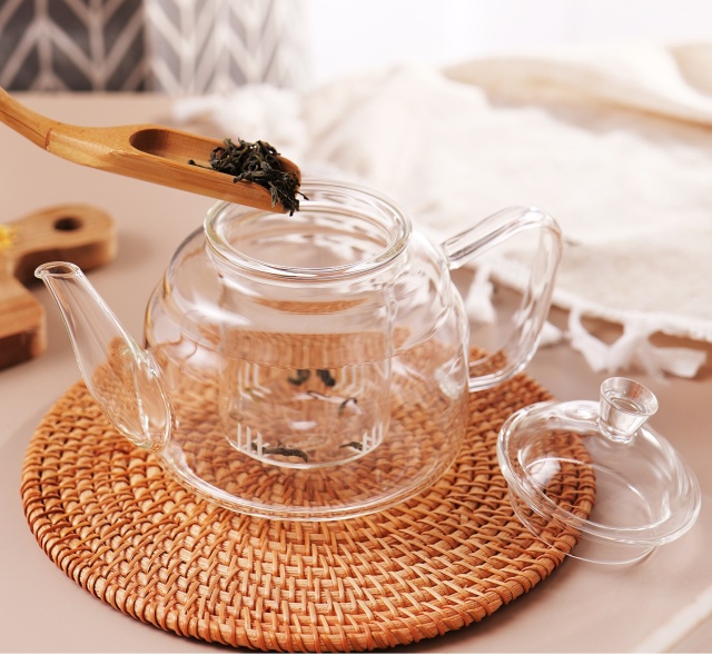 All-Glass Teapot with Removable Filter & Lid – 600ml / 20.3oz (H13) | GnGlass