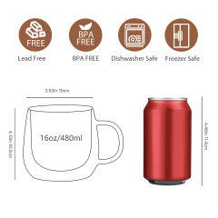 Double Wall Insulated Glass Mug – 480ml (B47) | CnGlass
