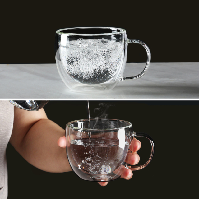 Double Wall Insulated Glass Mug – 240ml (8.1oz, B6) | GnGlass