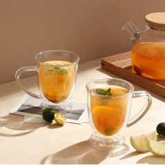 Double Wall Heat Resistant Glass Mug – 280ml (9.5oz, B32) | CnGlass