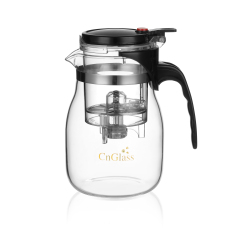 Clear Glass Teapot with PC Lid, Stainless Steel Filter & Silicone Seal – 700ml (H7) & 900ml (H14) | GnGlass