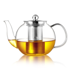 Classic Glass Teapot with Stainless Steel Lid & Infuser - 900ml (H31) & 1200ml (H32) | GnGlass