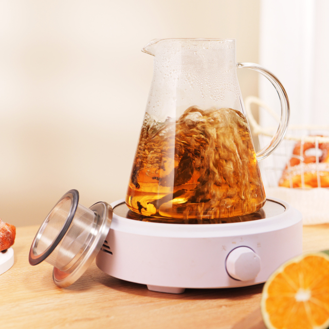 Glass Teapot with Integrated Stainless Steel Lid & Infuser – 900ml (H36) / 1200ml (H35) | CnGlass