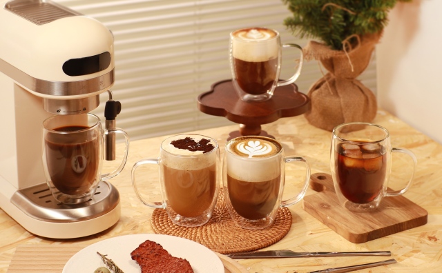 Double Wall Glass Coffee Mug – 350ml /12oz ( B46) | GnGlass