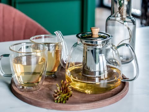 Большой стеклянный чайник с крышкой и фильтром из нержавеющей стали - 1100мл (H22) | GnGlass