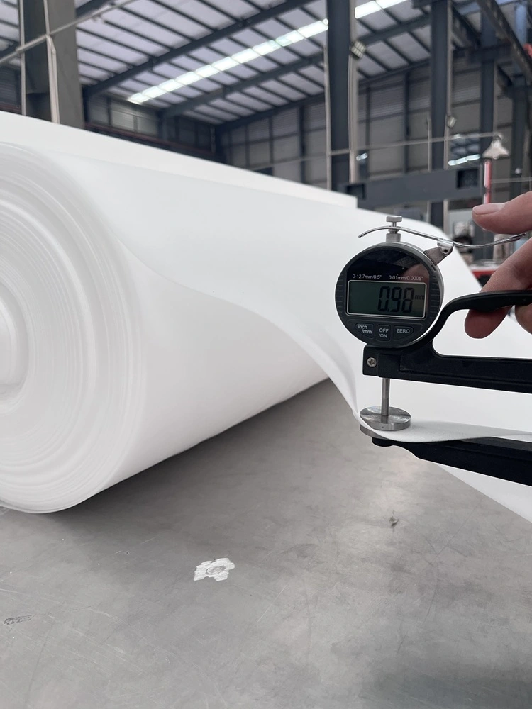 Melamine foam roll material close view for industrial conversion