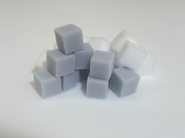 Weißer und grauer Magic Eraser-Schwamm, 30 x 30 x 30 mm, 20er-Pack