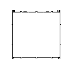 RX622-443-19 Extruded Tube Case 150.3 [5.92] x 150.4 [5.92]