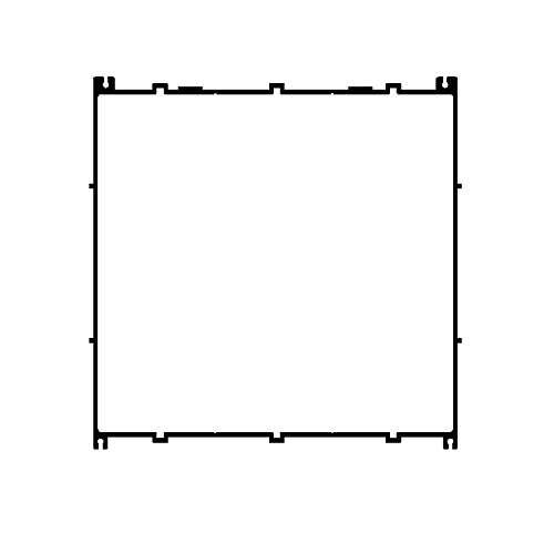 RX622-443-19 Extruded Tube Case 150.3 [5.92] x 150.4 [5.92]