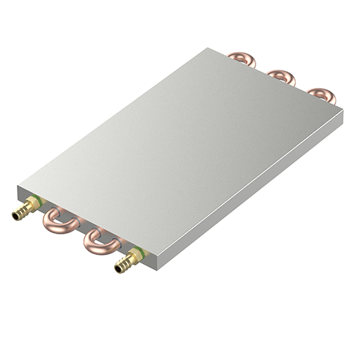 Cold plate extruded double cooling channel Ф10.5[0.47]x205 [8.07]x 22 [0.87] for IGBT module