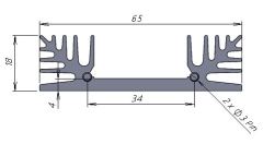 Standard extruded heatsinks RX580-010-00