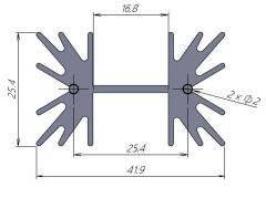 Standard extruded heatsinks RX580-031-00