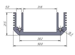 Standard extruded heatsinks RX580-033-10