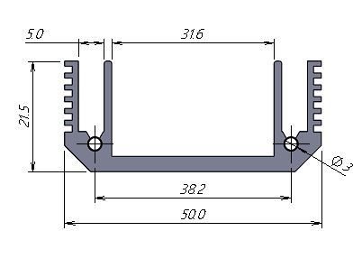 Standard extruded heatsinks RX580-033-10