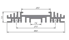 Standard extruded heatsinks RX580-209-00