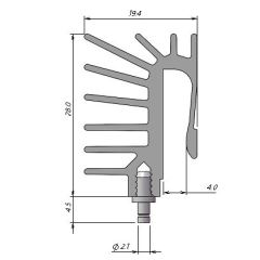 Standard extruded heatsinks RX580-277-00