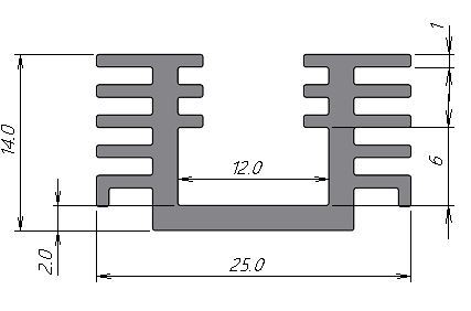 Standard extruded heatsinks RX580-003-00