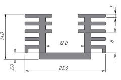 Standard extruded heatsinks RX580-003-00