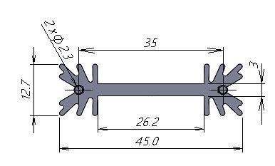 Standard extruded heatsinks RX580-008-00