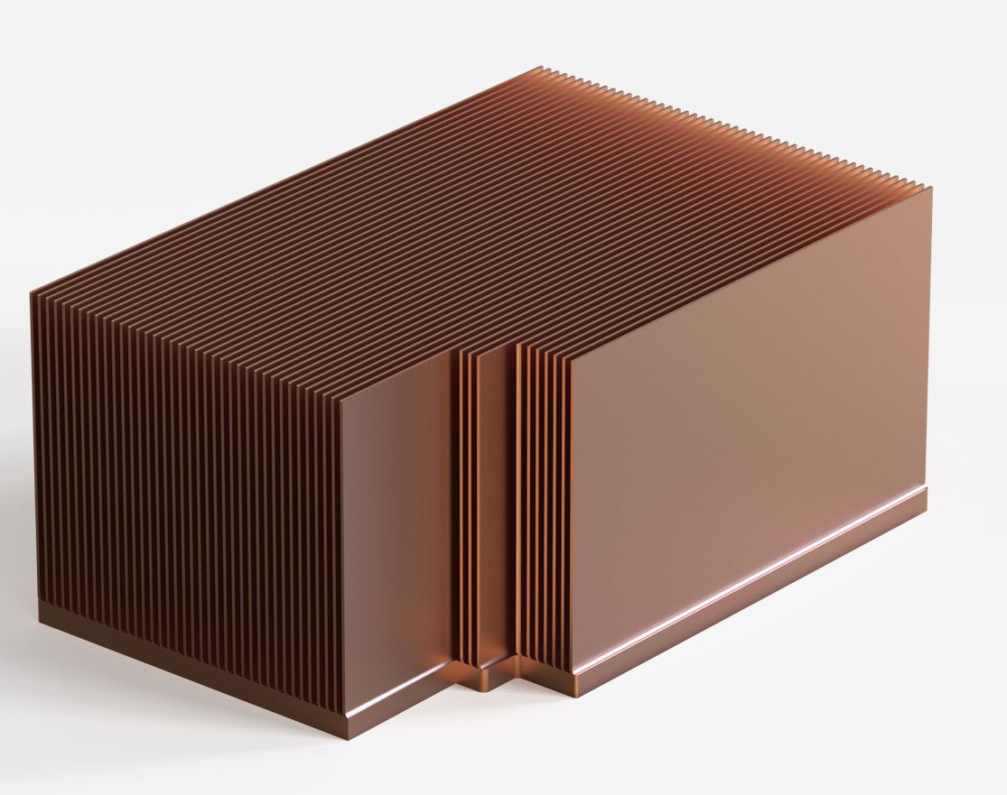 Skived Fin Heatsink for Copper C1100 & C1020   RX616-026-00